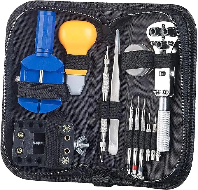 Kit Riparazione Manutenzione Ripara Orologi Astuccio 13 Attrezzi Professionali (1)