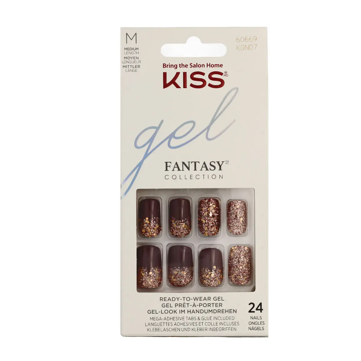 Unghie Finte Kiss gel FANTASY (24 Unità)