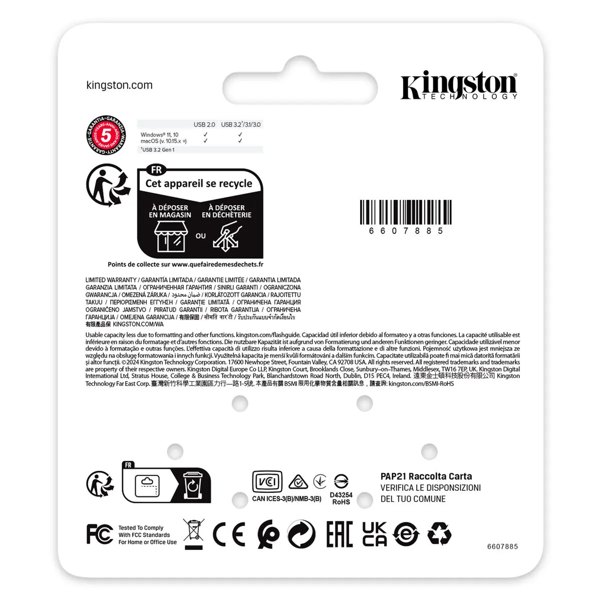 Scheda Micro SD Kingston KE-U2X64-1AC 64 GB