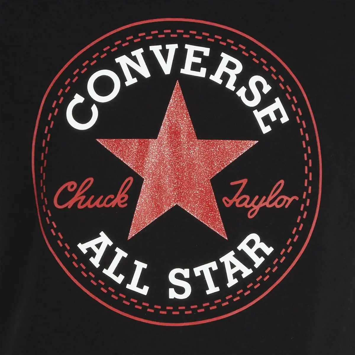 Maglia a Maniche Corte per Bambini Converse Nero