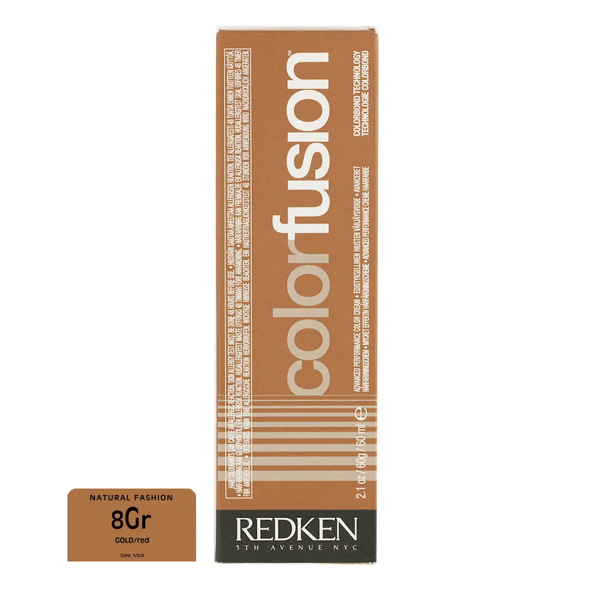 Tintura Permanente in Crema Redken Color Fusion Nº 8 Gold/Red 60 ml