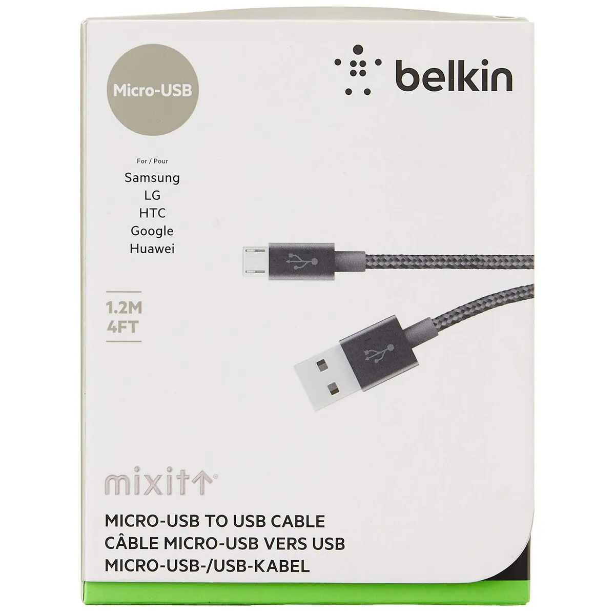 Cavo da USB a micro USB Belkin F2CU021BT04-BLK Nero