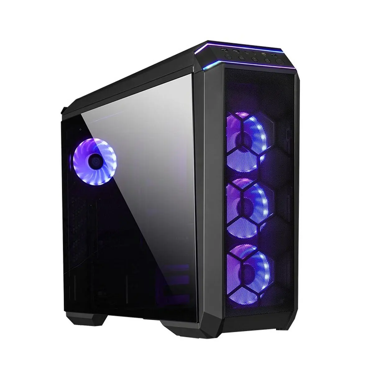 Case computer desktop ATX Chieftec GP-03B-UC-OP Azzurro Nero Rosso Verde