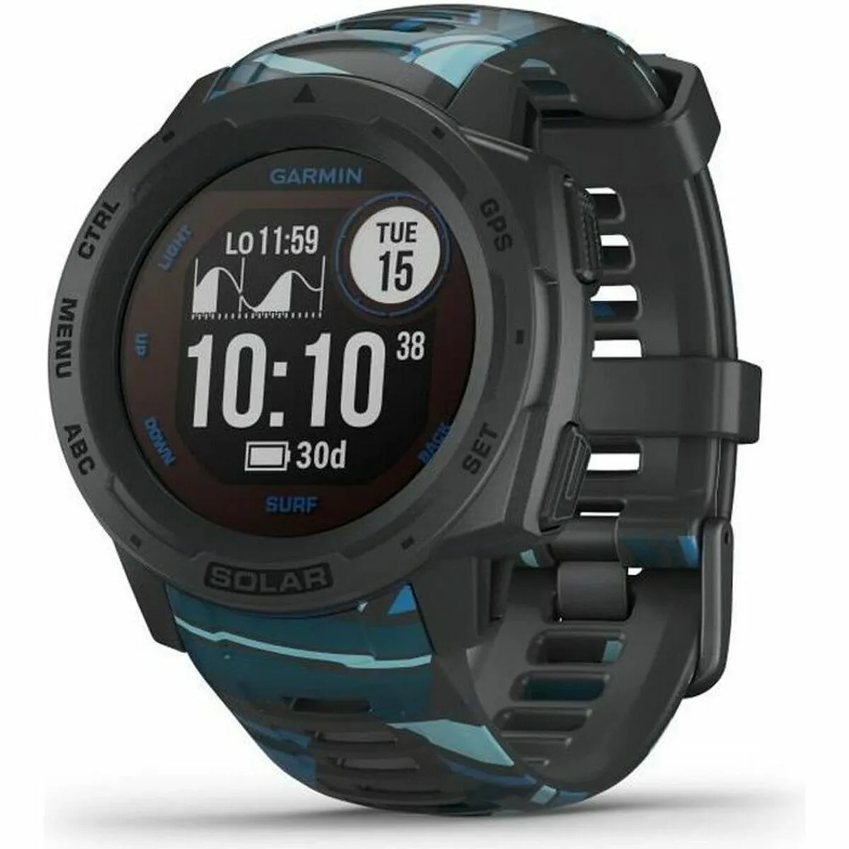 Smartwatch GARMIN Instinct Solar – Surf Edition Nero