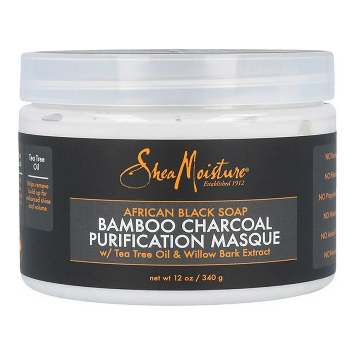 Maschera per Capelli African Black Soap Bamboo Charcoal Shea Moisture (340 g)