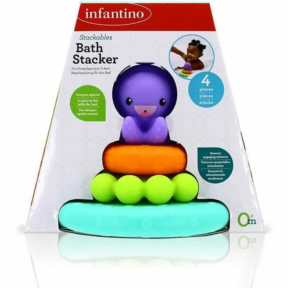 Piramide di bilanciamento Infantino Octopus bath pyramid