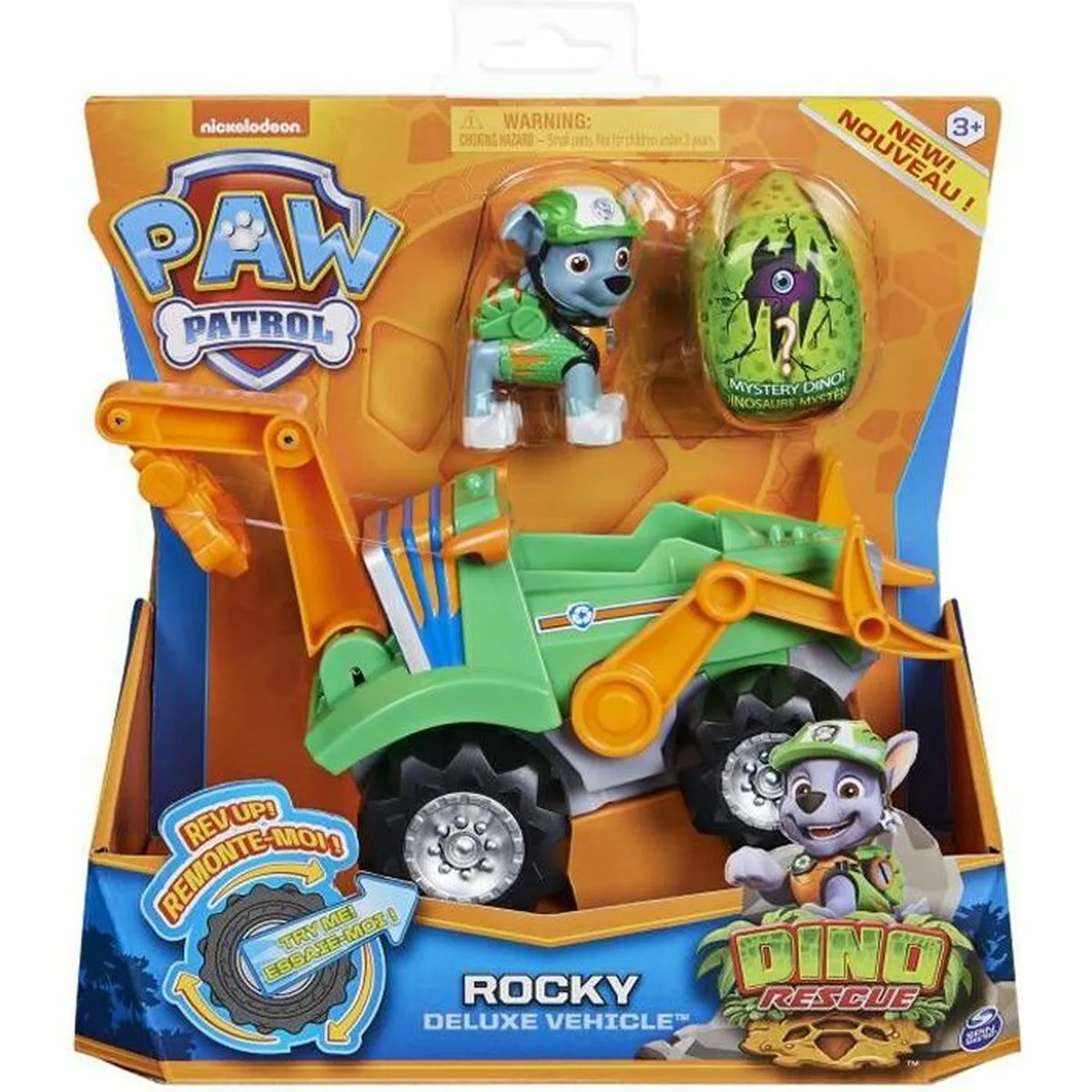 Veicolo The Paw Patrol Rocky Dino Rescue Playset Statua