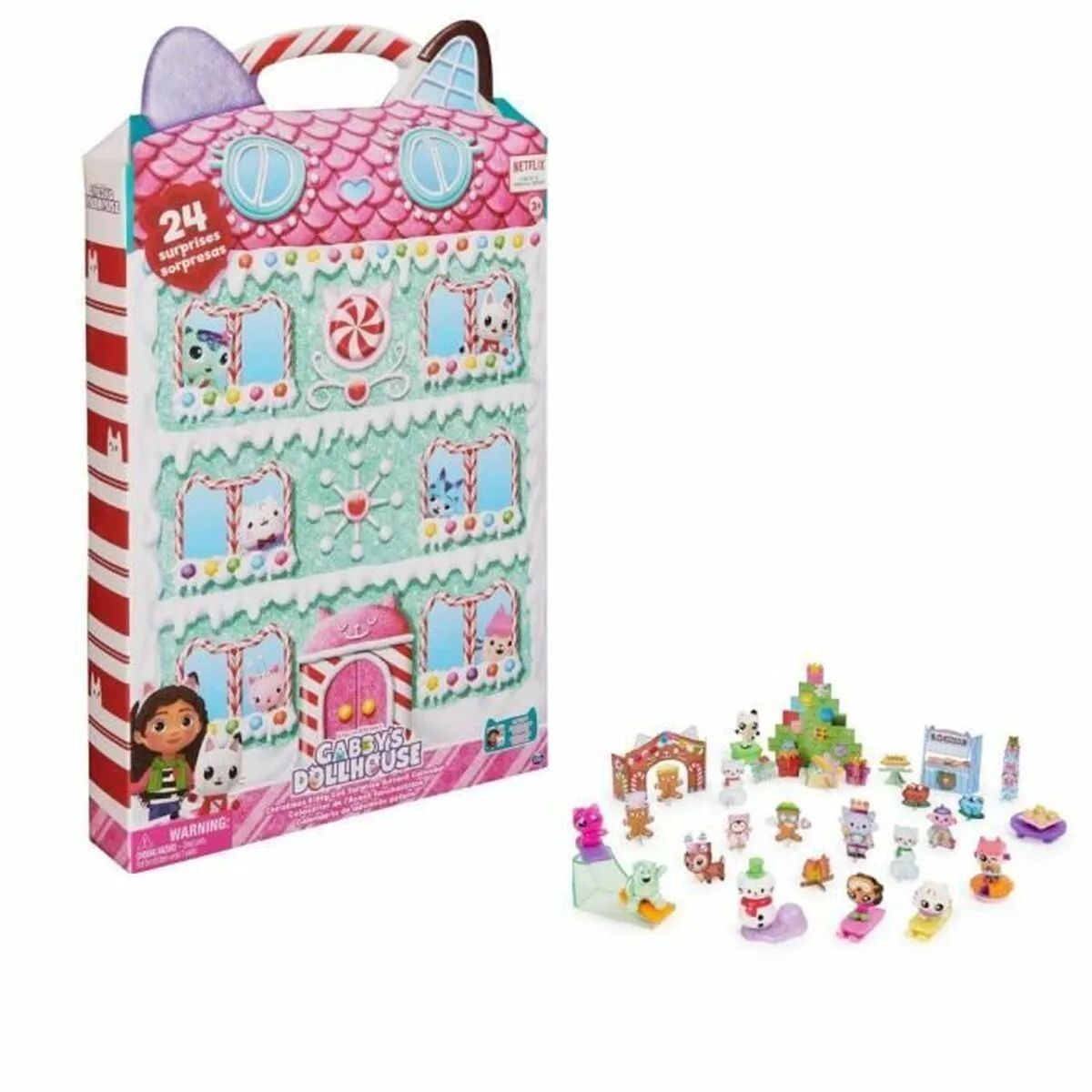 Calendario dell'Avvento Spin Master Gabby's Dollhouse 24 Pezzi Sorprese Natale