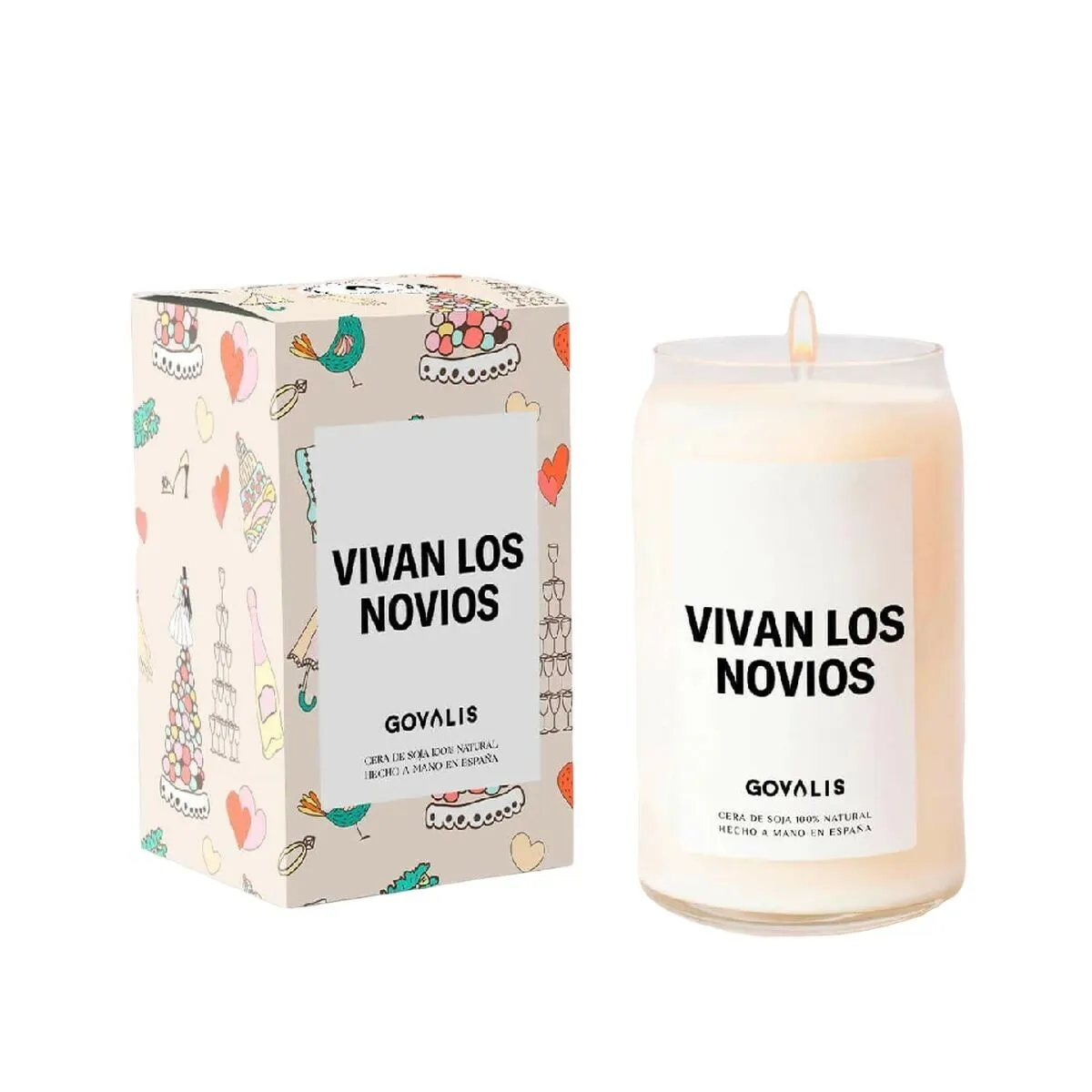 Candela Profumata GOVALIS Vivan los Novios (500 g)