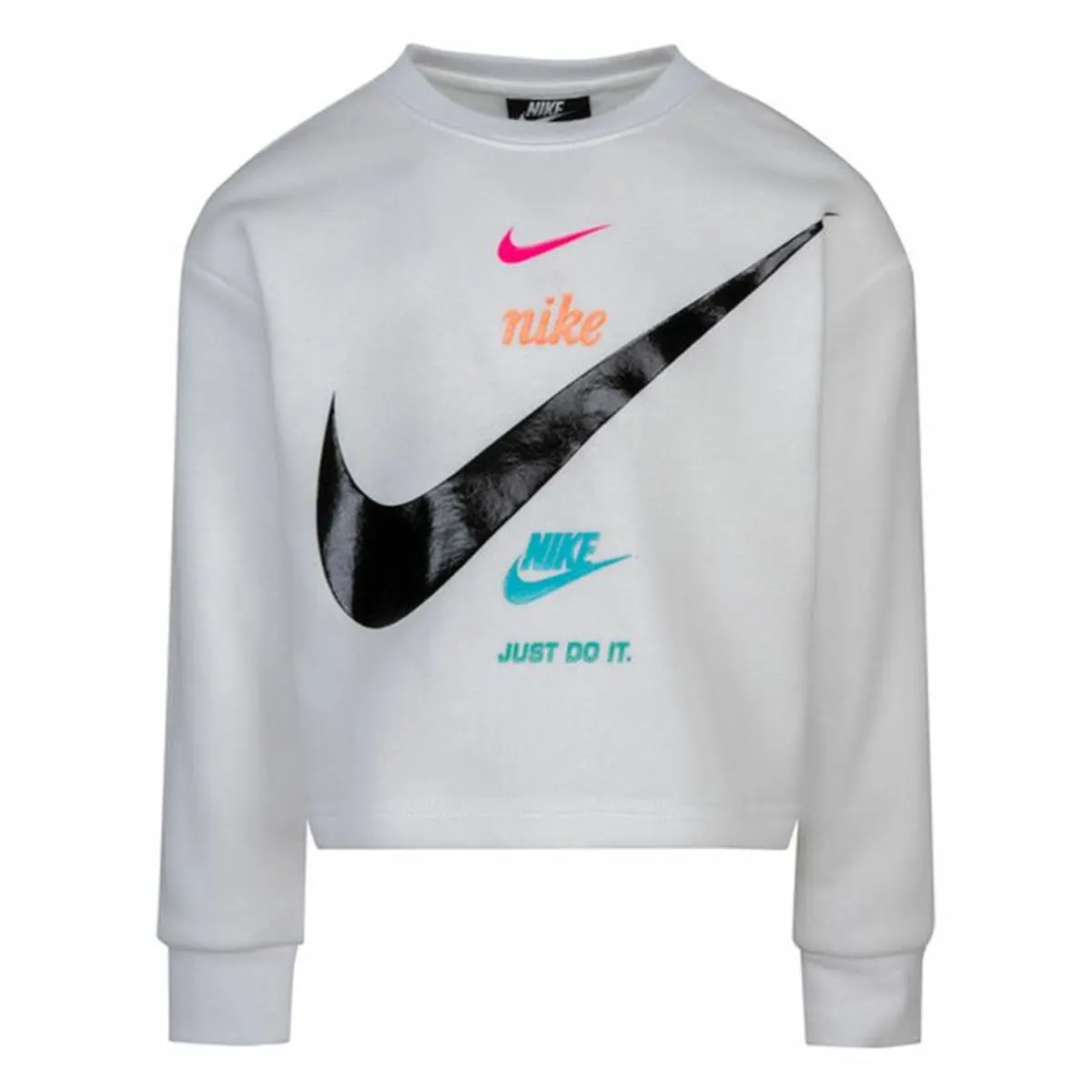 Felpa senza Cappuccio Bambino Nike 36I330-001 Bianco