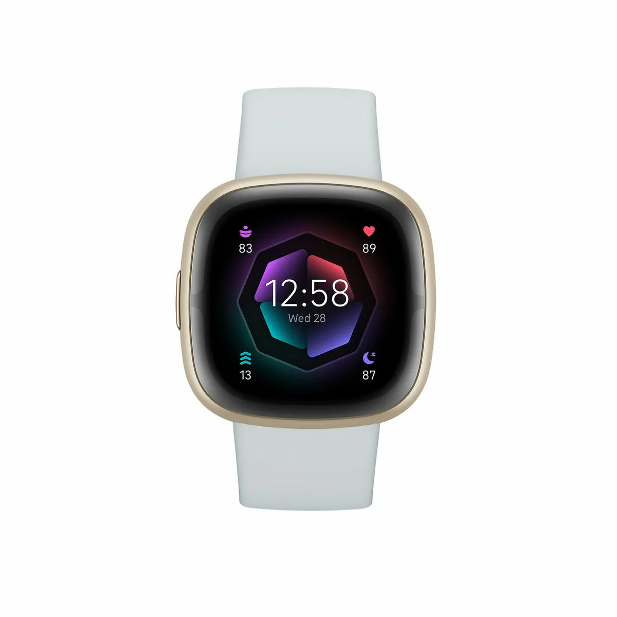 Smartwatch Fitbit  Sense 2 Azzurro Bianco Dorato