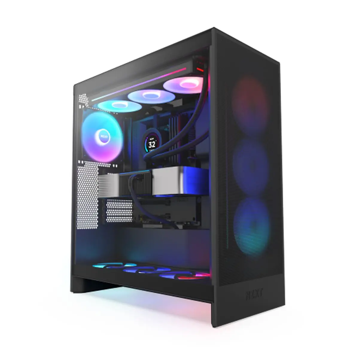 Case computer desktop ATX NZXT H7 Flow RGB Midi Nero