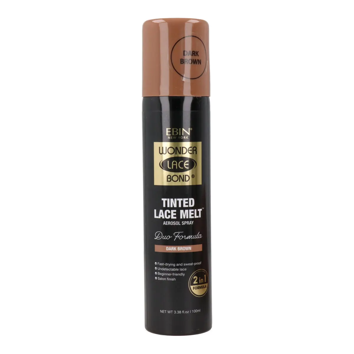 Tintura per parrucca Ebin New York Tinted Lace Melt Dark Brown 100 ml