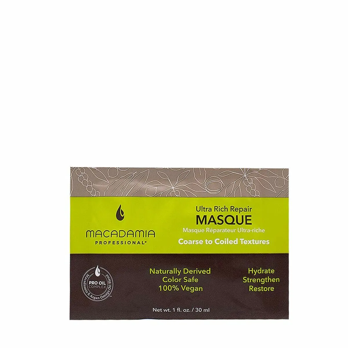 Maschera Riparatrice per Capelli Macadamia Ultra Rich Moisture (30 ml)