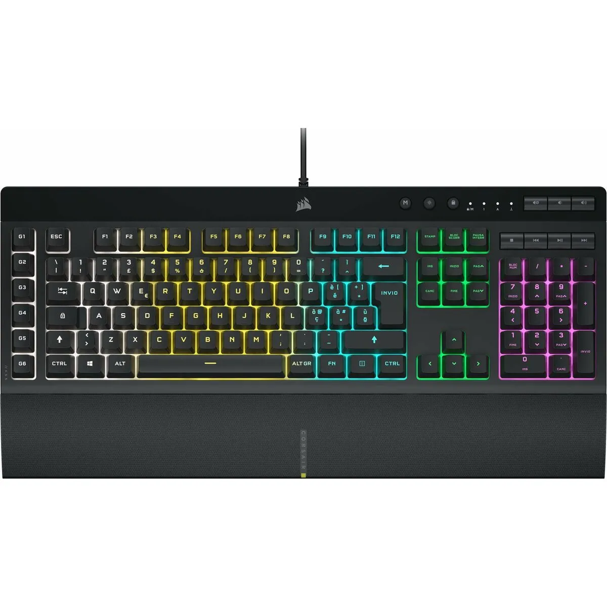 Tastiera Corsair K55 RGB PRO Qwerty in Spagnolo Nero