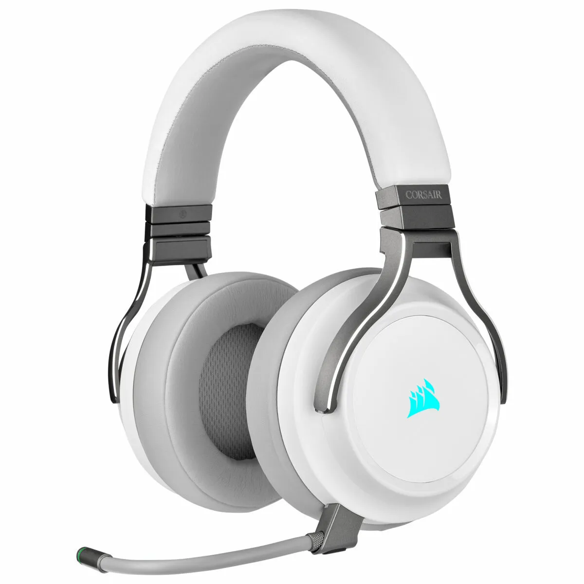 Auricolari Bluetooth con Microfono Corsair Virtuoso RGB Bianco Nero Multicolore