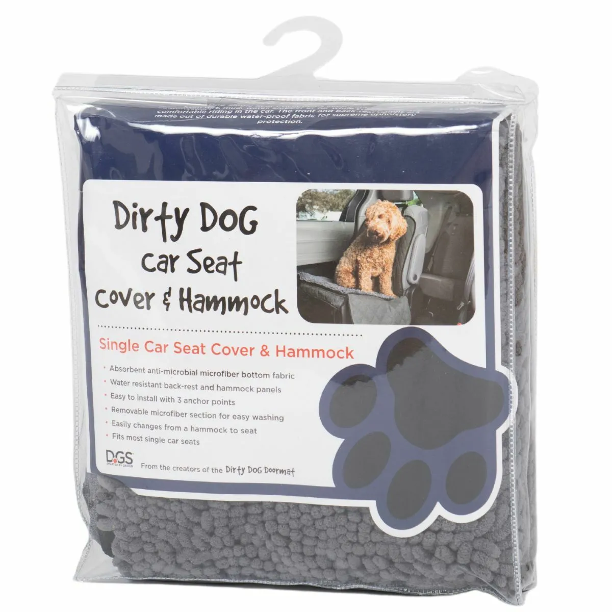 Coprisedile Singolo per Auto per Animali Domestici Dog Gone Smart 112 x 89 cm Grigio Plastica