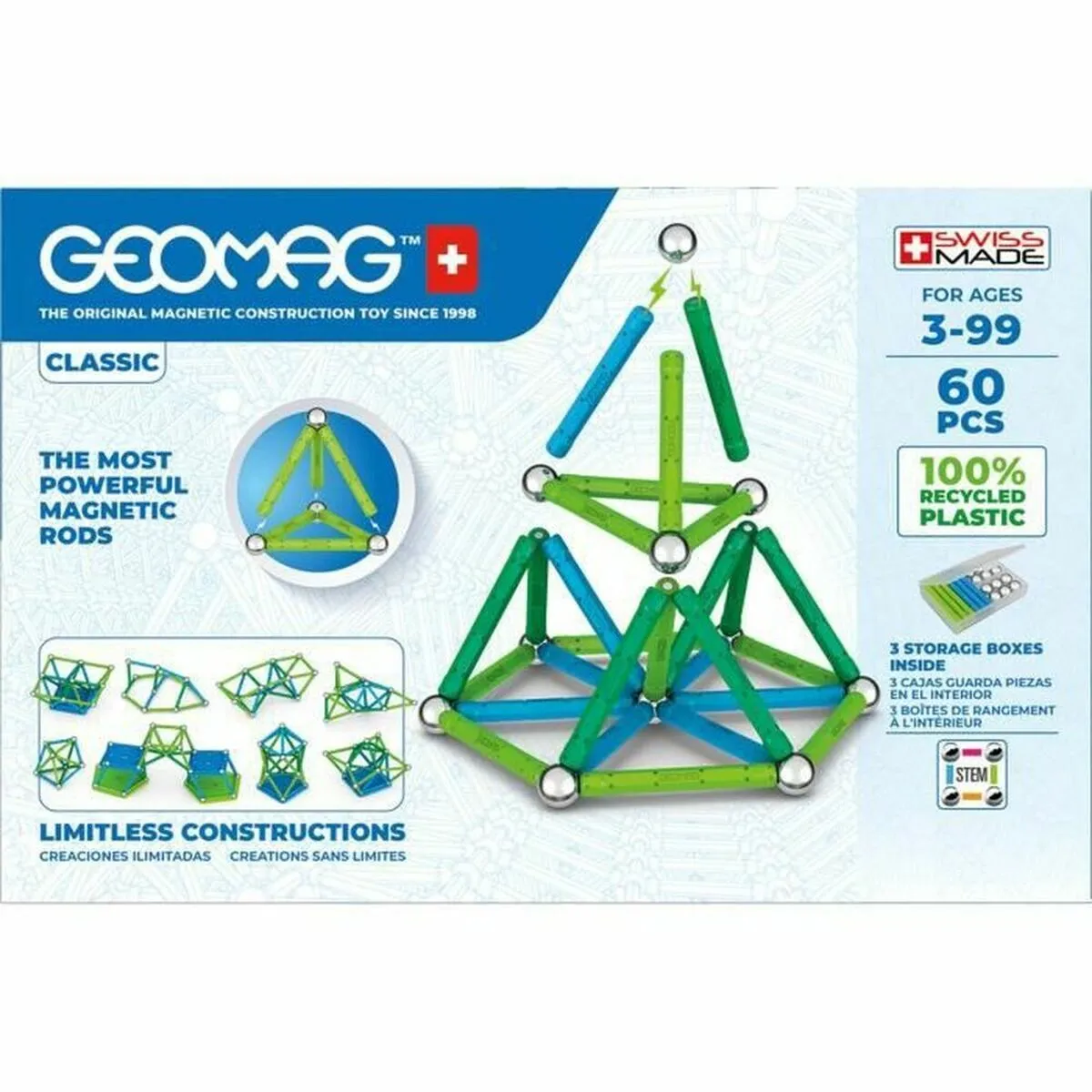 Playset Geomag GM272 (60 Pezzi)