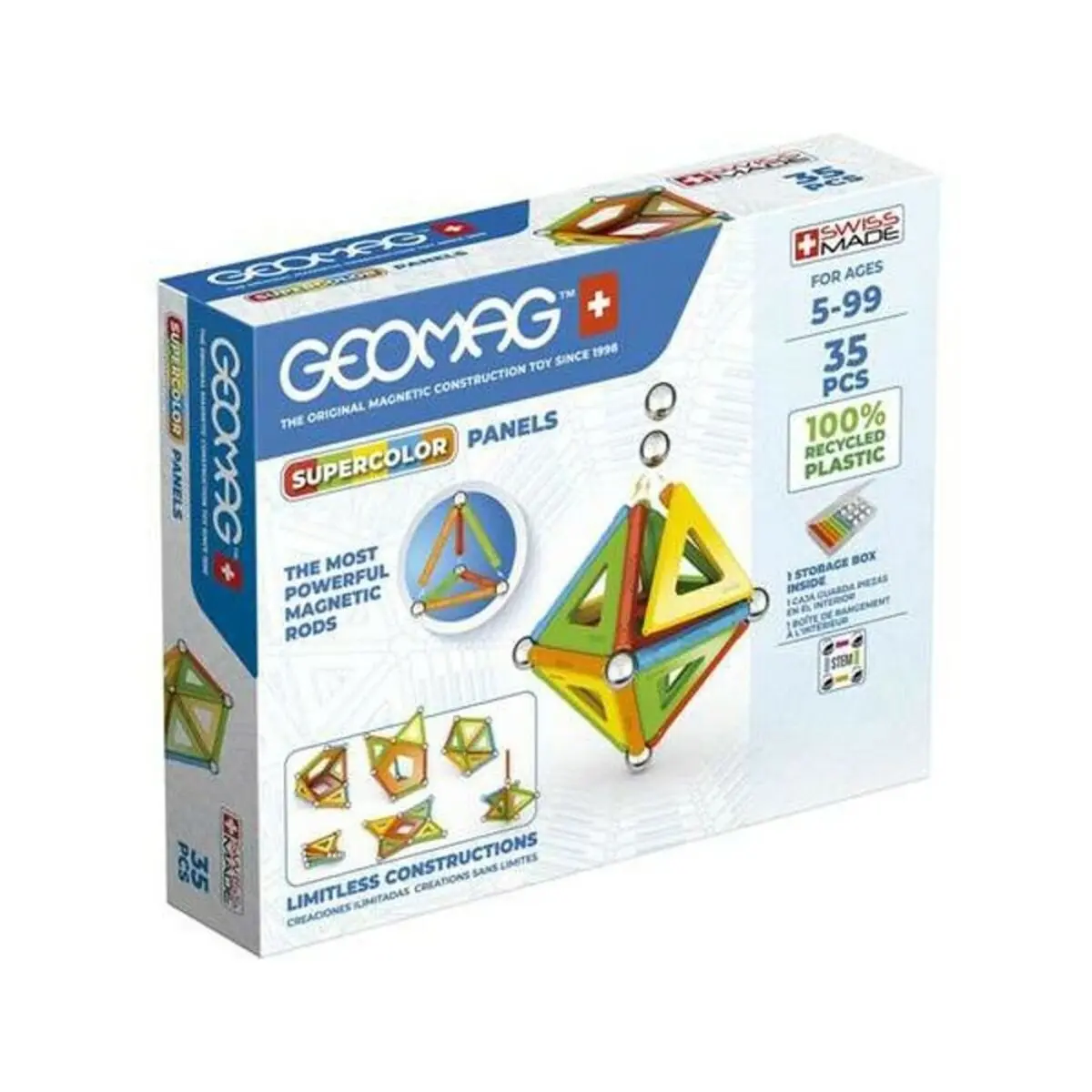 Set di Costruzioni Geomag Supercolor Panels Magnetico (35 pcs)