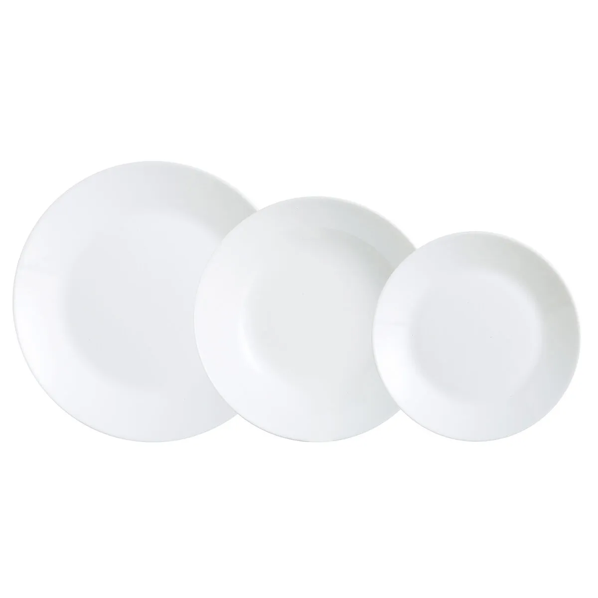 Set di Stoviglie Luminarc 12004 Bianco Vetro 18 Pezzi