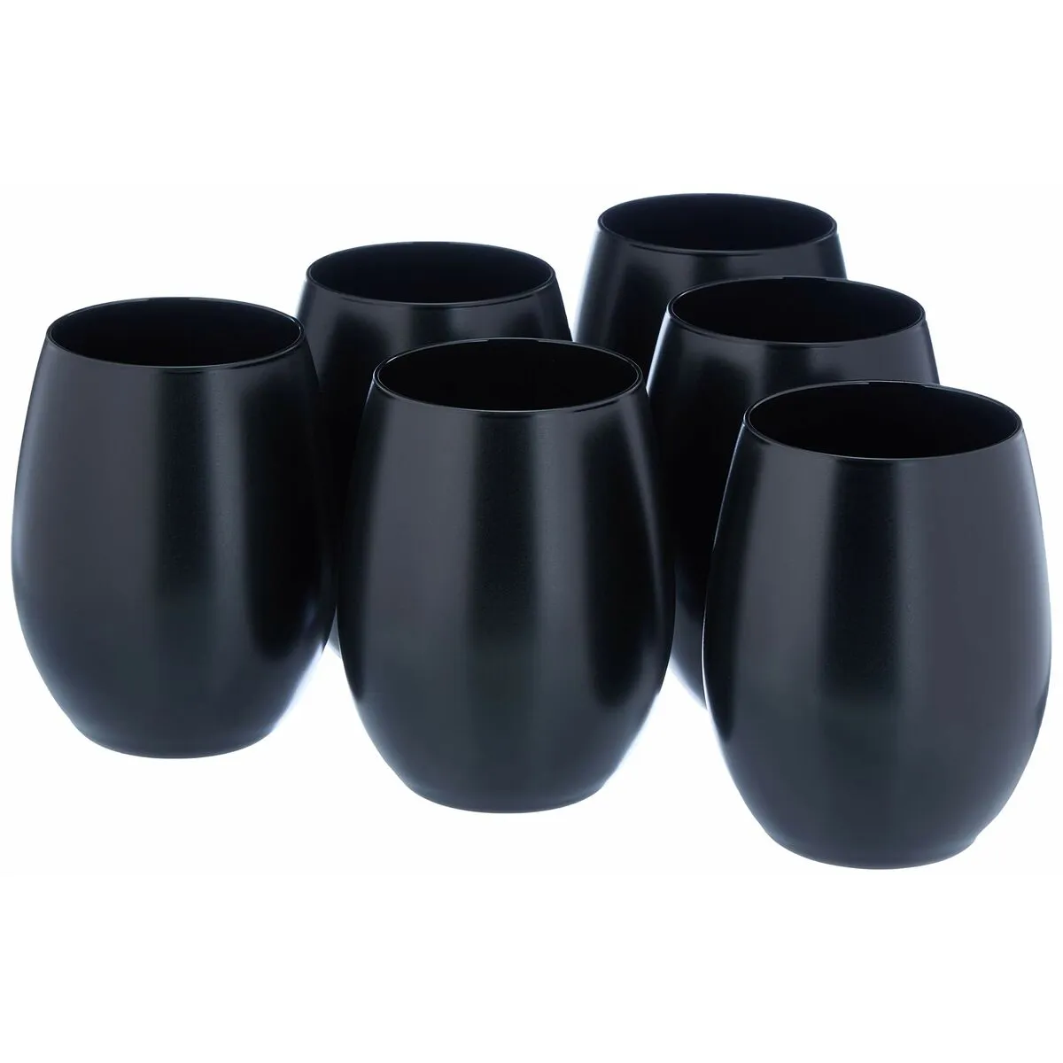 Set di Bicchieri Chef&Sommelier Primary Nero Vetro 6 Unità (36 cl)