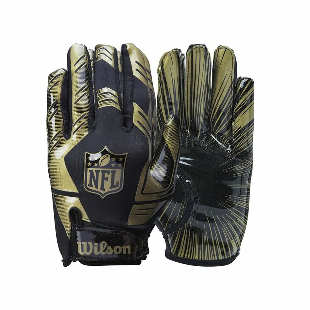 Guanti per il ricevitore Wilson NFL Stretch Fit Nero