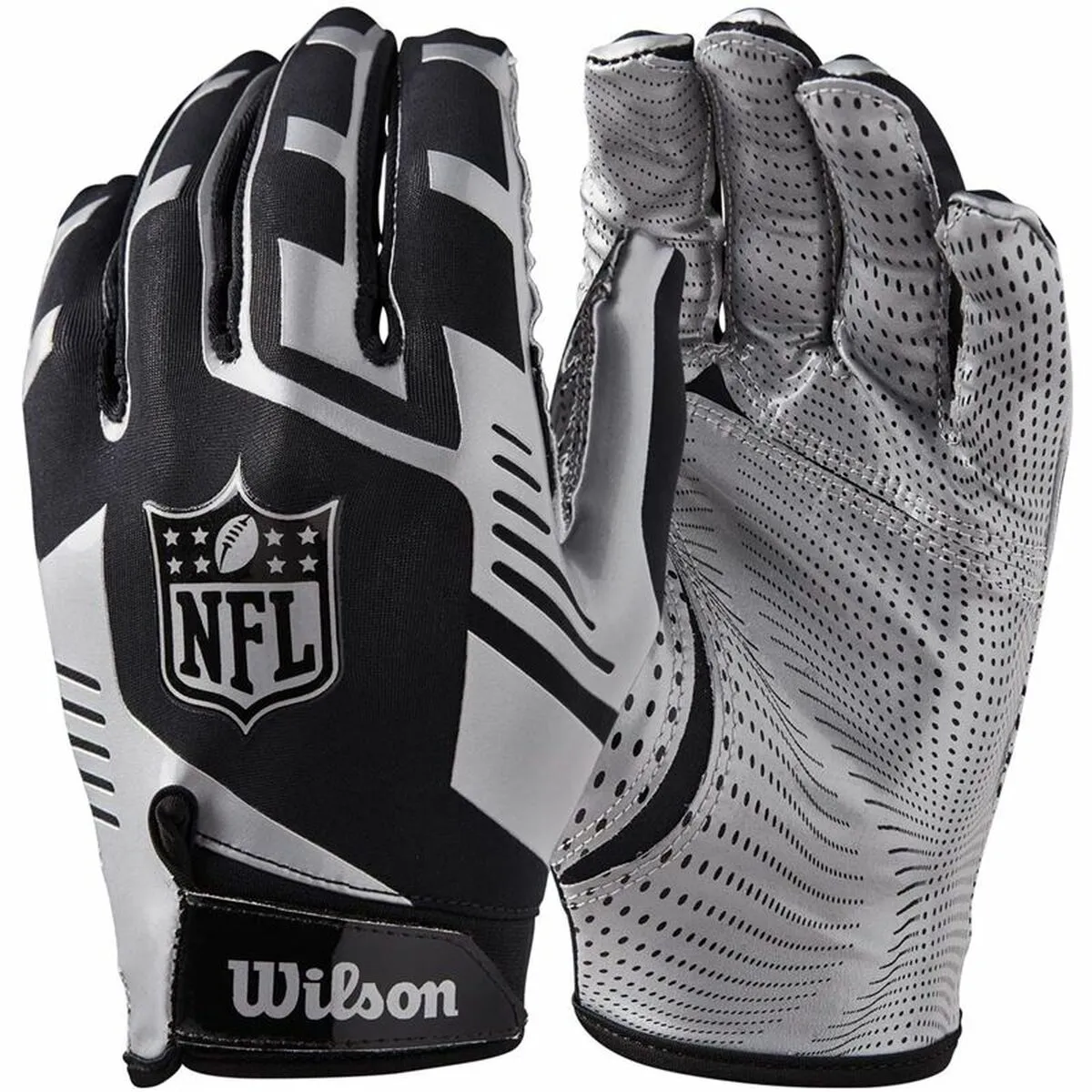 Guanti per il ricevitore Wilson NFL Stretch Fit Grigio