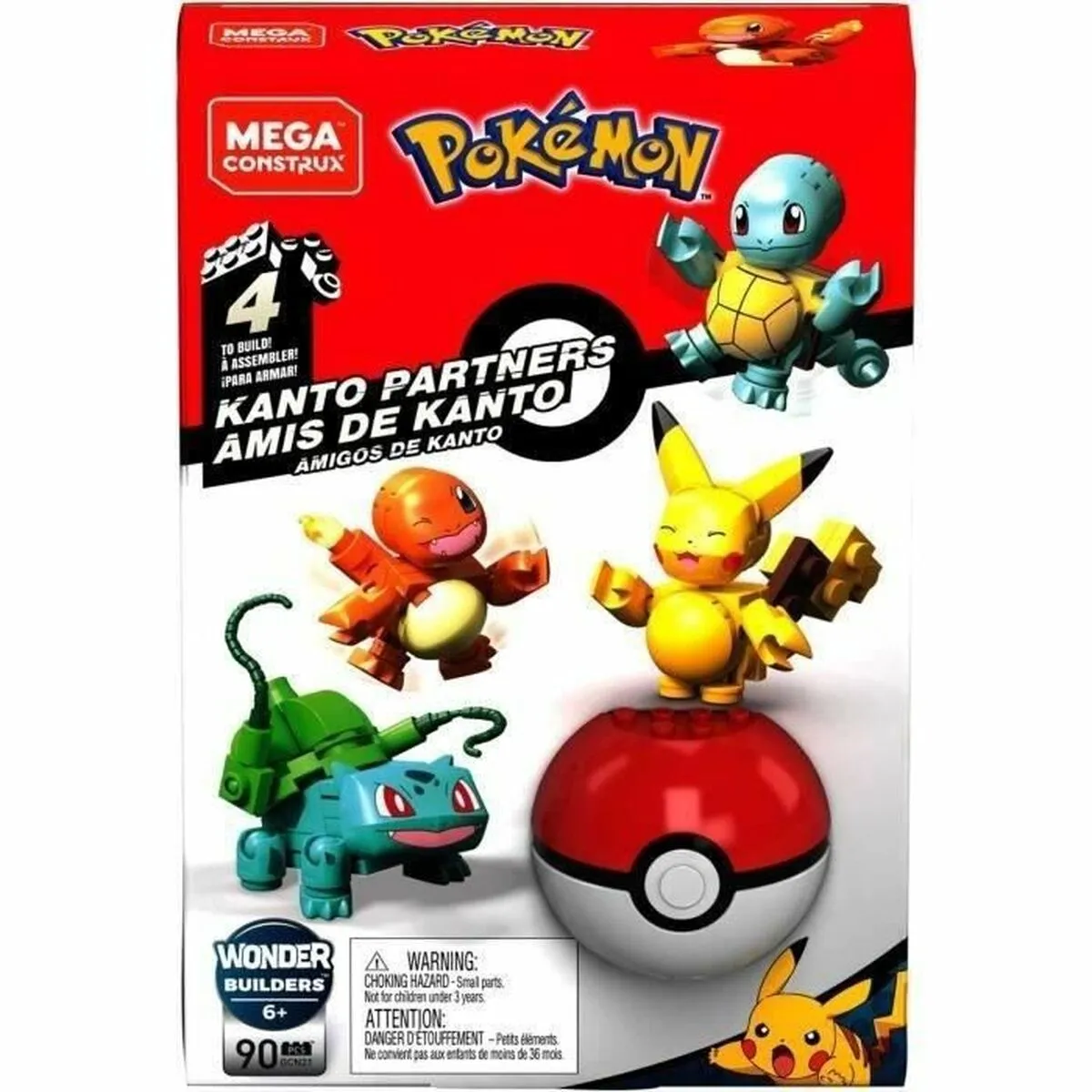 Kit di costruzione Pokémon Mega Construx - Kanto Partners 90 Pezzi