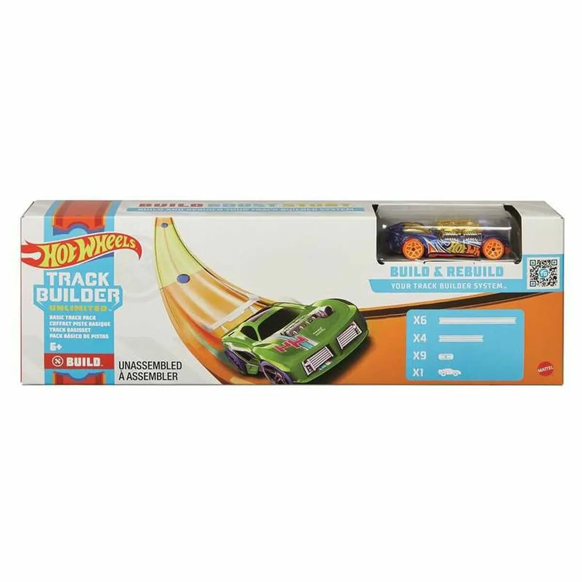 Pista da Corsa Hot Wheels Track Builder 10 Pezzi