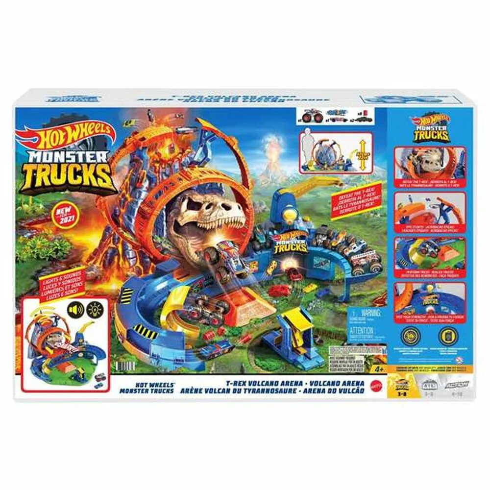 Pista da Corsa Monster Trucks Hot Wheels GYL14 + 4 Anni