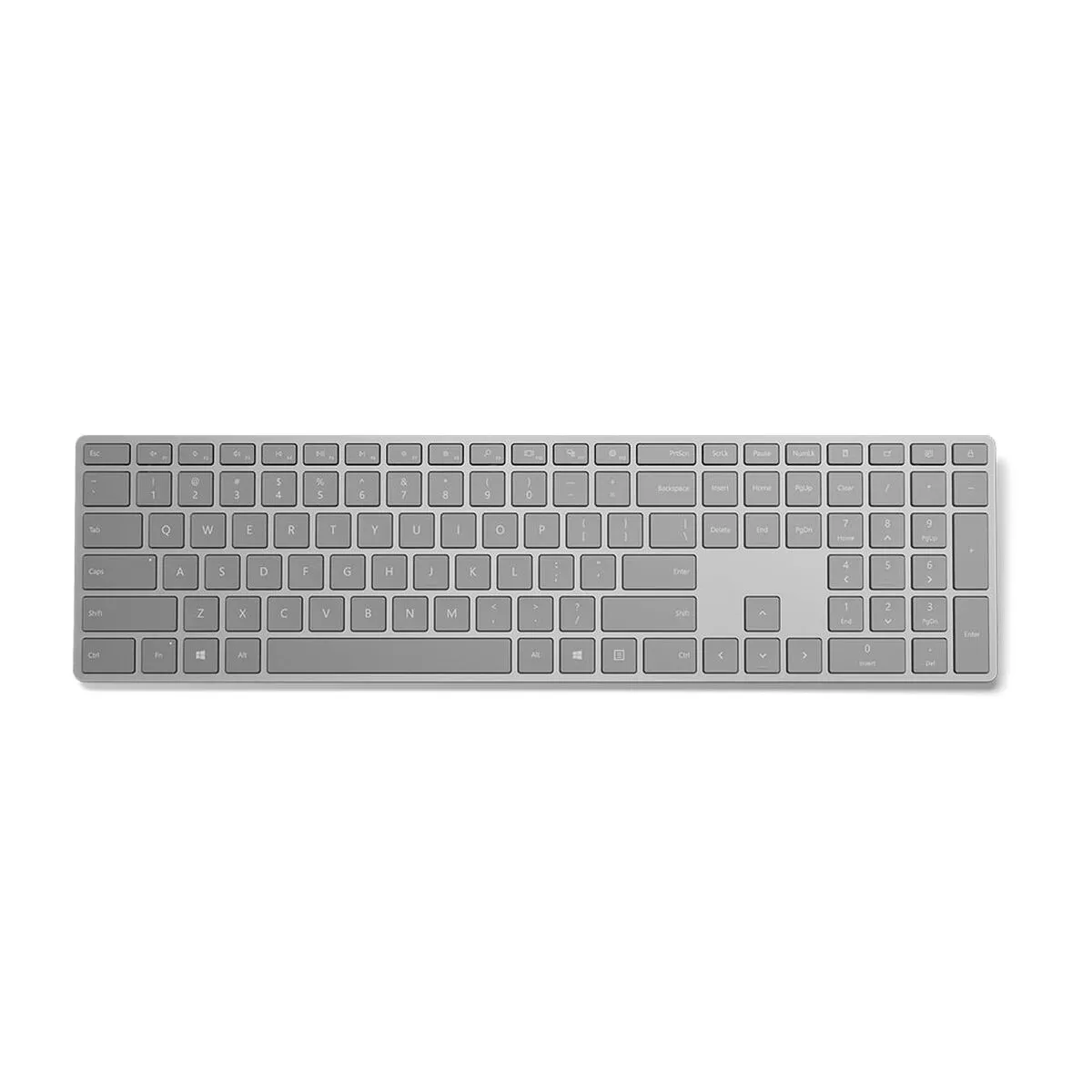 Tastiera Bluetooth Microsoft Surface Qwerty in Spagnolo Spagnolo Argentato Alluminio