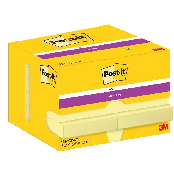 CF12BLOC POST-IT SUPSTIC656-12SSCY-