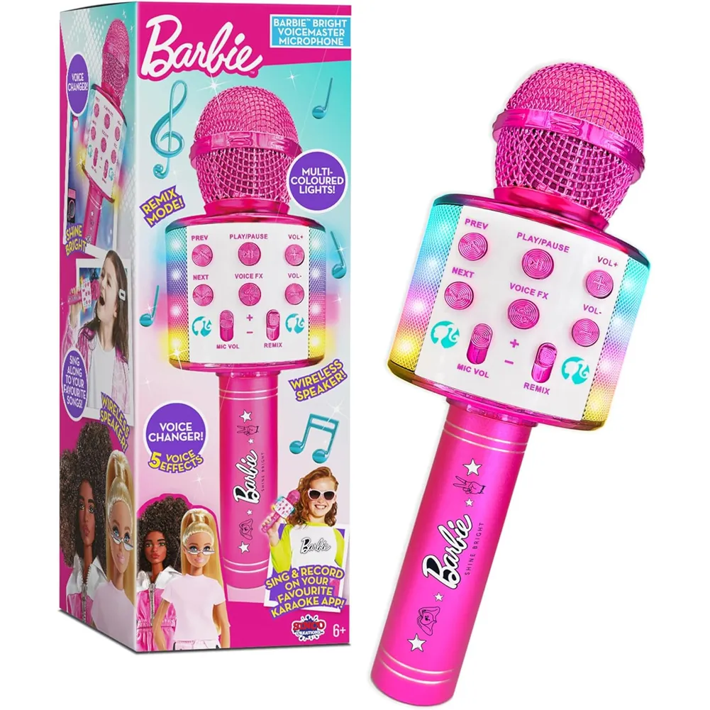 Sinco Creations Barbie Bright Voicemaster Microfono Karaoke Wireless 5 Effetti (1)