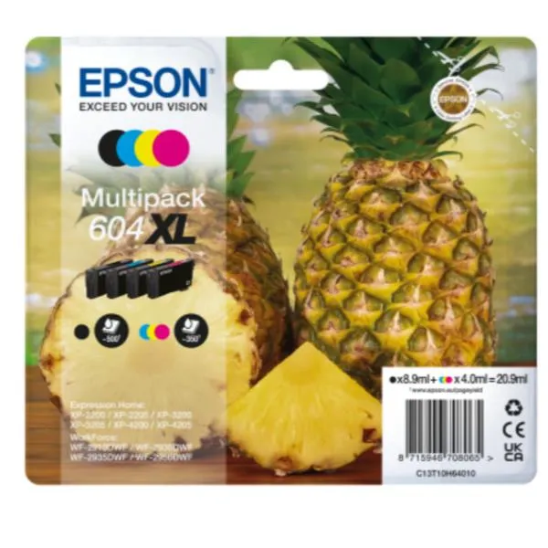 CARTUCCE INK ANANAS 4-COLOURS 604XL