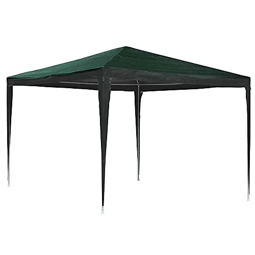 Gazebo Giardino 3x3mt Metallo Telo Impermeabile Bianco Terrazzo Stand Fiera Verd (1)