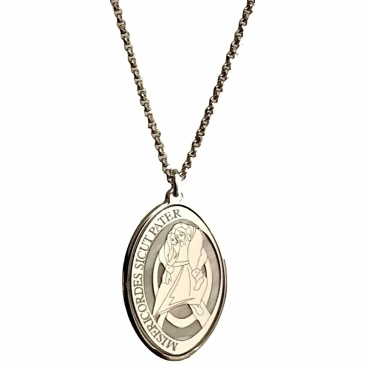 Collana Unisex Amen GESU MADREPERLA ARGENTO