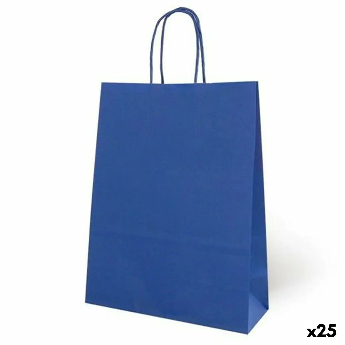 Busta di Carta Fama Blu scuro Con manici 125 g/m² 15 x 8 x 21 cm (25 Unità)