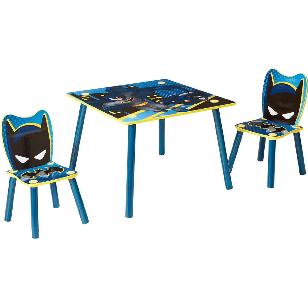 Tavolo per Bambini Stampa Batman 2 Sedie Tavolino Arredo Cameretta Idea Regalo (1)