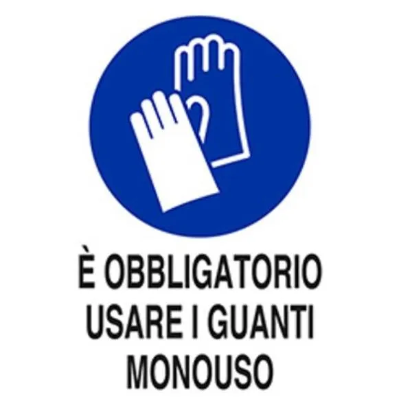 E OBBLIGATORIO USARE GUANTI MONO