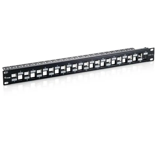 24-PORT KEYSTONE CAT.6A SHIELDED