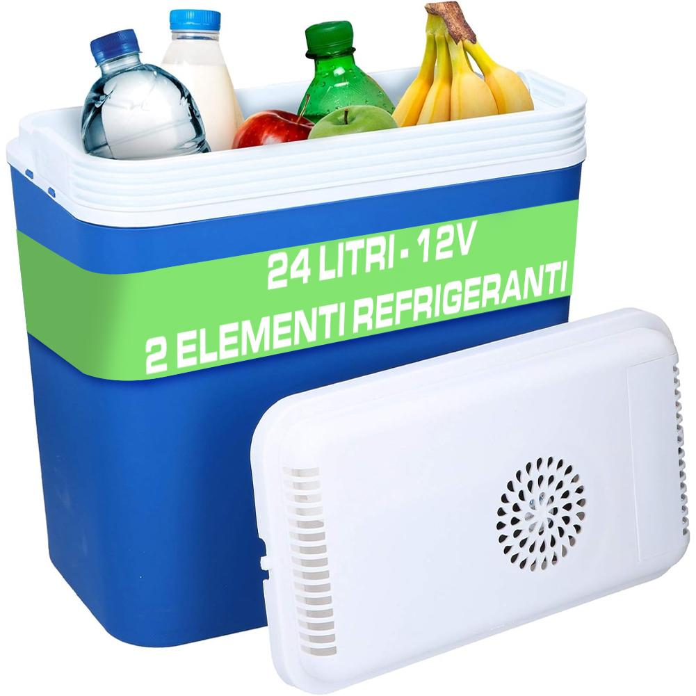 Frigorifero Portatile 12V Capacità 24 Litri Auto Picnic 2 Elementi Refrigeranti (1)