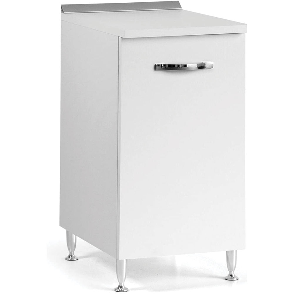 Mobile Mobiletto Base Per Cucina Componibile Colore Bianco Frassinato 40x50x85 cm (1)