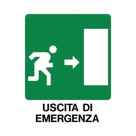 CARTELLO USCITA EMERGENZA FREC DX