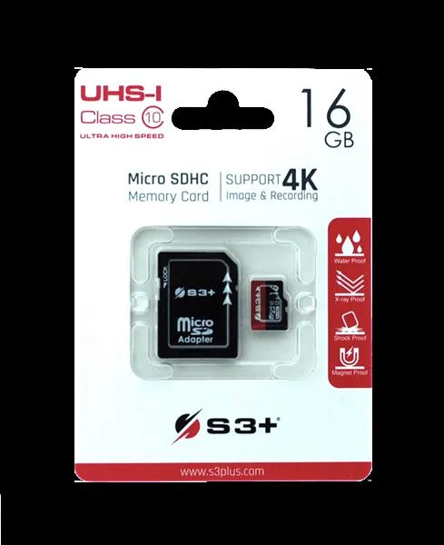 16GB S3 MICROSD WITH SD ADAPTOR