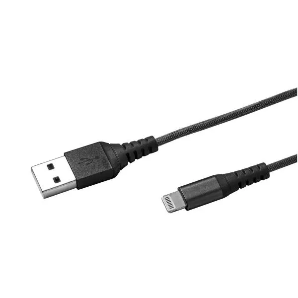 USB-A TO LIGHTNING 12W CABLE BLACK