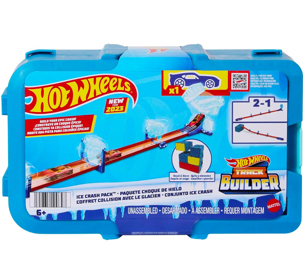 Hot Wheels Track Builder Set Sfide Tema Ghiaccio con 1 veicolo Idea Regalo (1)