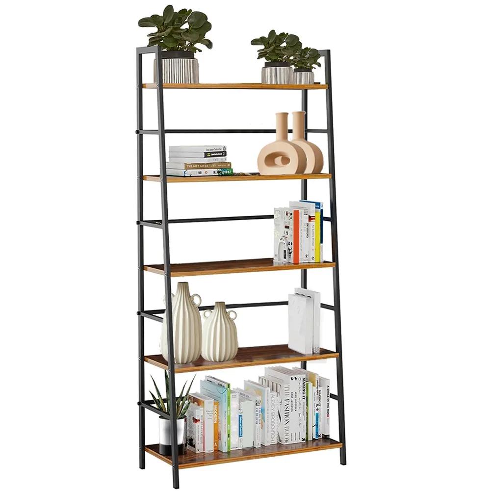 Scaffale 5 Livelli Industrial Libreria Unità di Mensole Multiuso 74x34x163 cm (1)