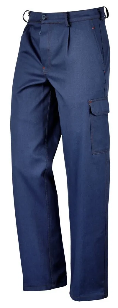 PANTALONE SUPER CARGO MULTITASCHE COTONE COLORE BLU