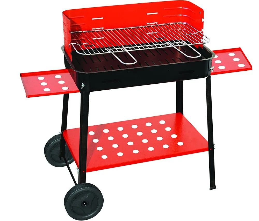 BARBECUE A CARBONE MOD.503R CON PARAVENTO CM.50X35X80H FORNACELLA