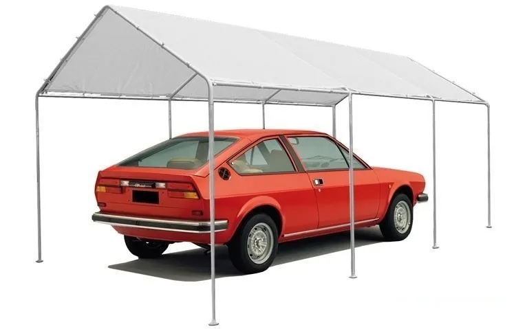 GAZEBO CAR PORT MT.3X6 IN ACCIAIO CON TOP 140GR/MQ ARREDO GIARDINO